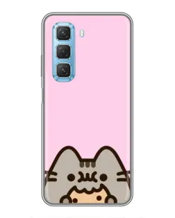 Чехол для Infinix Hot 50 5G с картинкой «Pusheen и печенье»