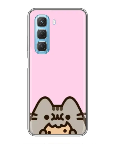 Чехол для Infinix Hot 50 5G с картинкой «Pusheen и печенье»