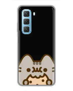 Чехол для Infinix Hot 50 5G с картинкой «Пушин на черном»