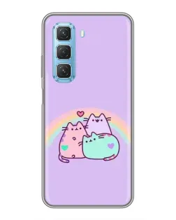 Чехол для Infinix Hot 50 5G с картинкой «Радужные Пушины»
