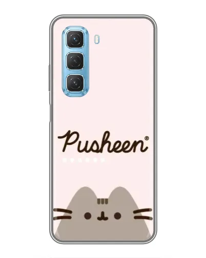 Чехол для Infinix Hot 50 5G с картинкой «Pusheen логотип»