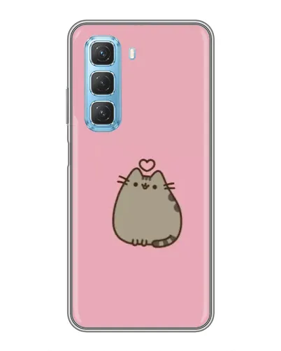 Чехол для Infinix Hot 50 5G с картинкой «Pusheen сердце»