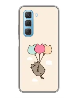 Чехол для Infinix Hot 50 5G с картинкой «Пушин на шариках»
