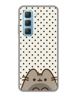 Чехол для Infinix Hot 50 5G с картинкой «Пушин в горошек»