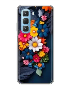 Чехол для Infinix Hot 50 5G с картинкой «Цветочная феерия»