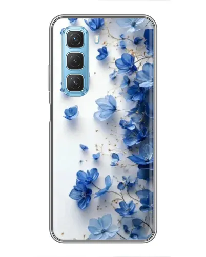 Чехол для Infinix Hot 50 5G с картинкой «Голубой цветочный каскад» Чехол для Infinix Hot 50 5G с картинкой «Голубой цветочный каскад»