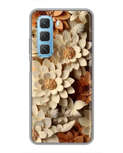 Чехол для Infinix Hot 50 5G с картинкой «Бежевый флористический декор» Чехол для Infinix Hot 50 5G с картинкой «Бежевый флористический декор»
