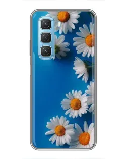 Чехол для Infinix Hot 50 5G с картинкой «Белоснежные маргаритки»