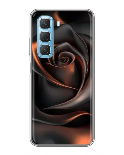 Чехол для Infinix Hot 50 5G с картинкой «Шелковая черная роза» Чехол для Infinix Hot 50 5G с картинкой «Шелковая черная роза»