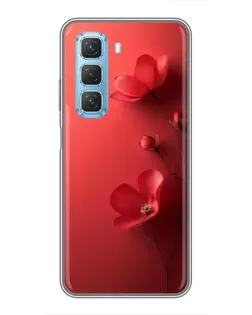 Чехол для Infinix Hot 50 5G с картинкой «Маковые соцветия»