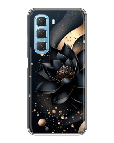 Чехол для Infinix Hot 50 5G с картинкой «Черный лотос» Чехол для Infinix Hot 50 5G с картинкой «Черный лотос»
