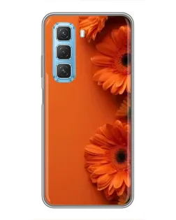 Чехол для Infinix Hot 50 5G с картинкой «Оранжевые герберы»