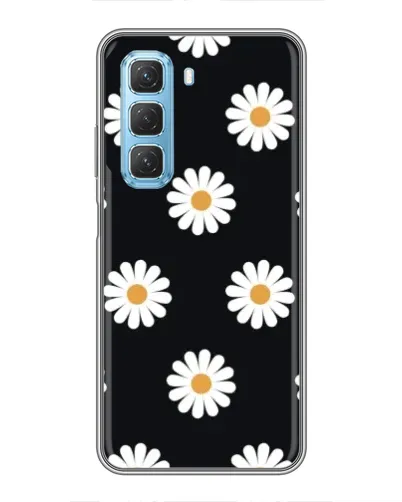 Чехол для Infinix Hot 50 5G с картинкой «Ромашки на черном» Чехол для Infinix Hot 50 5G с картинкой «Ромашки на черном»