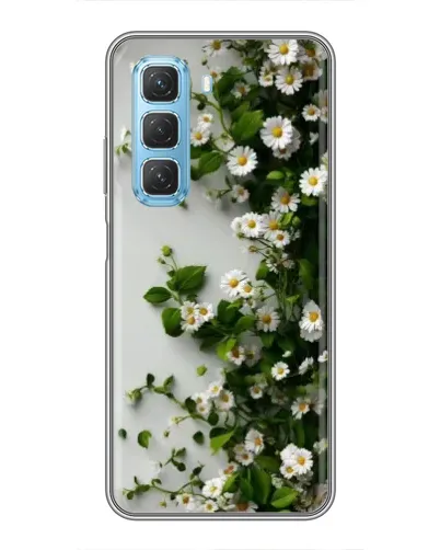 Чехол для Infinix Hot 50 5G с картинкой «Ветка мелких белых цветов» Чехол для Infinix Hot 50 5G с картинкой «Ветка мелких белых цветов»