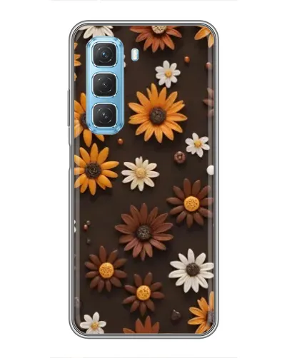 Чехол для Infinix Hot 50 5G с картинкой «Узор из маленьких подсолнухов» Чехол для Infinix Hot 50 5G с картинкой «Узор из маленьких подсолнухов»