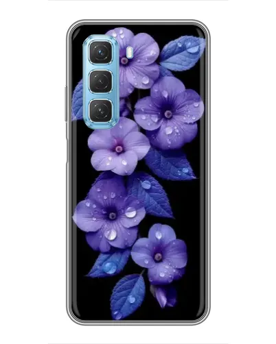 Чехол для Infinix Hot 50 5G с картинкой «Фиолетовые цветы с росою» Чехол для Infinix Hot 50 5G с картинкой «Фиолетовые цветы с росою»