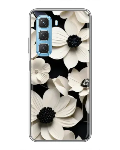 Чехол для Infinix Hot 50 5G с картинкой «Объемные белые цветы» Чехол для Infinix Hot 50 5G с картинкой «Объемные белые цветы»