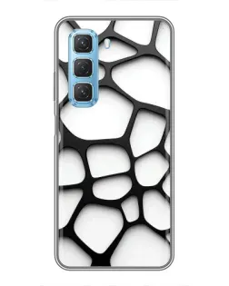 Чехол для Infinix Hot 50 5G с картинкой «Белая объемная сетка» Чехол для Infinix Hot 50 5G с картинкой «Белая объемная сетка»