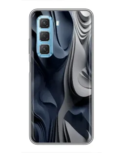 Чехол для Infinix Hot 50 5G с картинкой «Объемные синие складки» Чехол для Infinix Hot 50 5G с картинкой «Объемные синие складки»