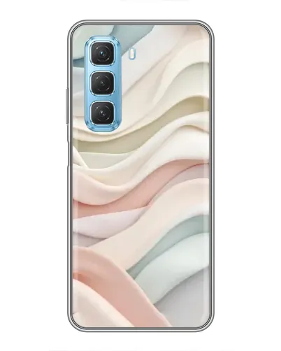 Чехол для Infinix Hot 50 5G с картинкой «Пастельные нежные волны»