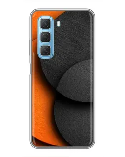 Чехол для Infinix Hot 50 5G с картинкой «Геометрия оранжевых кругов»