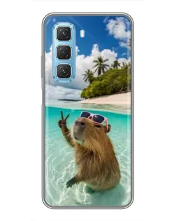 Чехол для Infinix Hot 50 5G с картинкой «Капибара на море» Чехол для Infinix Hot 50 5G с картинкой «Капибара на море»