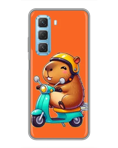 Чехол для Infinix Hot 50 5G с картинкой «Капибара на скутере» Чехол для Infinix Hot 50 5G с картинкой «Капибара на скутере»