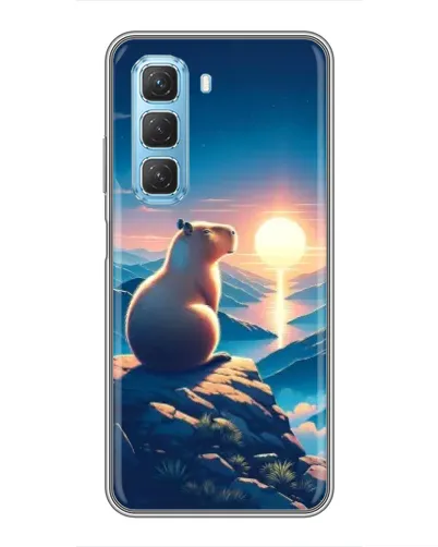Чехол для Infinix Hot 50 5G с картинкой «Закат солнца с капибарой» Чехол для Infinix Hot 50 5G с картинкой «Закат солнца с капибарой»