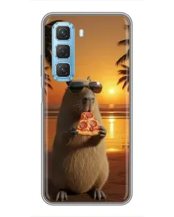 Чехол для Infinix Hot 50 5G с картинкой «Капибара с пиццей» Чехол для Infinix Hot 50 5G с картинкой «Капибара с пиццей»