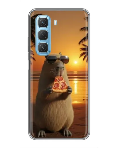Чехол для Infinix Hot 50 5G с картинкой «Капибара с пиццей» Чехол для Infinix Hot 50 5G с картинкой «Капибара с пиццей»