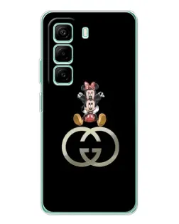Чехол для Infinix Hot 50 Pro Plus с картинкой «Минни Маус на лого»