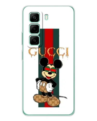 Чехол для Infinix Hot 50 Pro Plus с картинкой «Микки Маус Gucci — полосы»