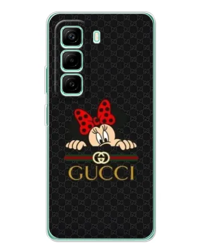 Чехол для Infinix Hot 50 Pro Plus с картинкой «Минни Маус Gucci — черный»