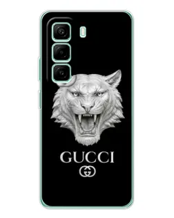 Чехол для Infinix Hot 50 Pro Plus с картинкой «Gucci — серебряный лев»