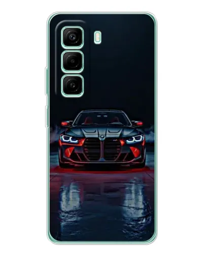 Чехол для Infinix Hot 50 Pro Plus с картинкой «BMW на мокрой дороге»