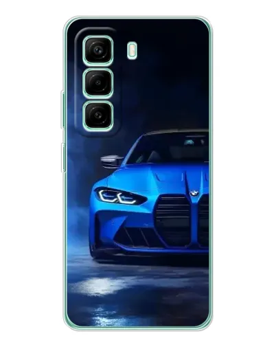 Чехол для Infinix Hot 50 Pro Plus с картинкой «Голубая BMW M4»