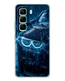 Чехол для Infinix Hot 50 Pro Plus с картинкой «BMW под дождем»