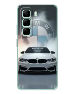 Чехол для Infinix Hot 50 Pro Plus с картинкой «BMW в белом дыму»