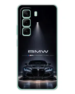 Чехол для Infinix Hot 50 Pro Plus с картинкой «BMW сквозь ночной город»