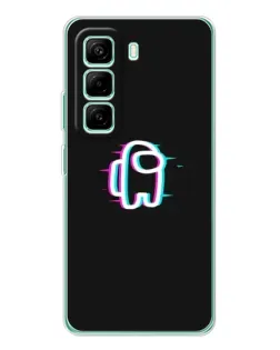 Чехол для Infinix Hot 50 Pro Plus с картинкой «Among Us неон»