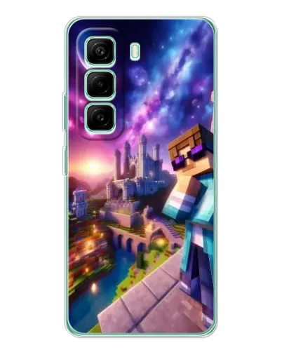 Чехол для Infinix Hot 50 Pro Plus с картинкой «Стив и космос» Чехол для Infinix Hot 50 Pro Plus с картинкой «Стив и космос»