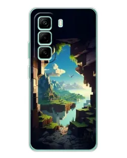 Чехол для Infinix Hot 50 Pro Plus с картинкой «Вид из пещеры»
