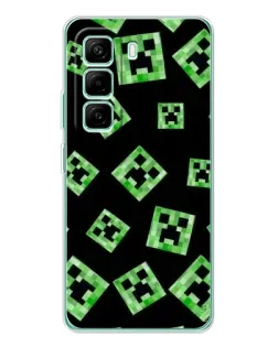 Чехол для Infinix Hot 50 Pro Plus с картинкой «Паттерн с криперами»