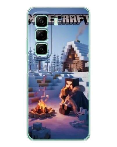 Чехол для Infinix Hot 50 Pro Plus с картинкой «Зимний Minecraft» Чехол для Infinix Hot 50 Pro Plus с картинкой «Зимний Minecraft»