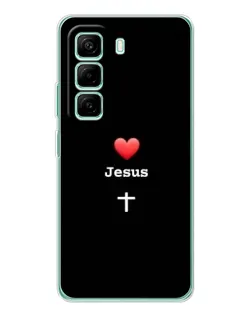 Чохол для Infinix Hot 50 Pro Plus з картинкою «Серце - Jesus» Чохол для Infinix Hot 50 Pro Plus з картинкою «Серце - Jesus»