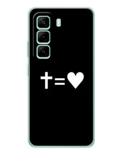 Чохол для Infinix Hot 50 Pro Plus з картинкою «Хрест та Серце»