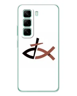 Чохол для Infinix Hot 50 Pro Plus з картинкою «Риба та хрест»