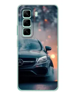 Чехол для Infinix Hot 50 Pro Plus с картинкой «Mercedes — ночной город»