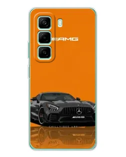 Чехол для Infinix Hot 50 Pro Plus с картинкой «Оранжевый Mercedes AMG»