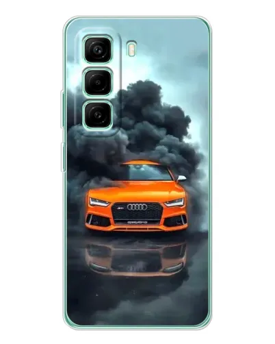 Чехол для Infinix Hot 50 Pro Plus с картинкой «Audi в облаках дыма»